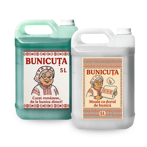 Cutiuta cu 1x Detergent Bunicuta 5L + 1x Balsam Bunicuta 5L